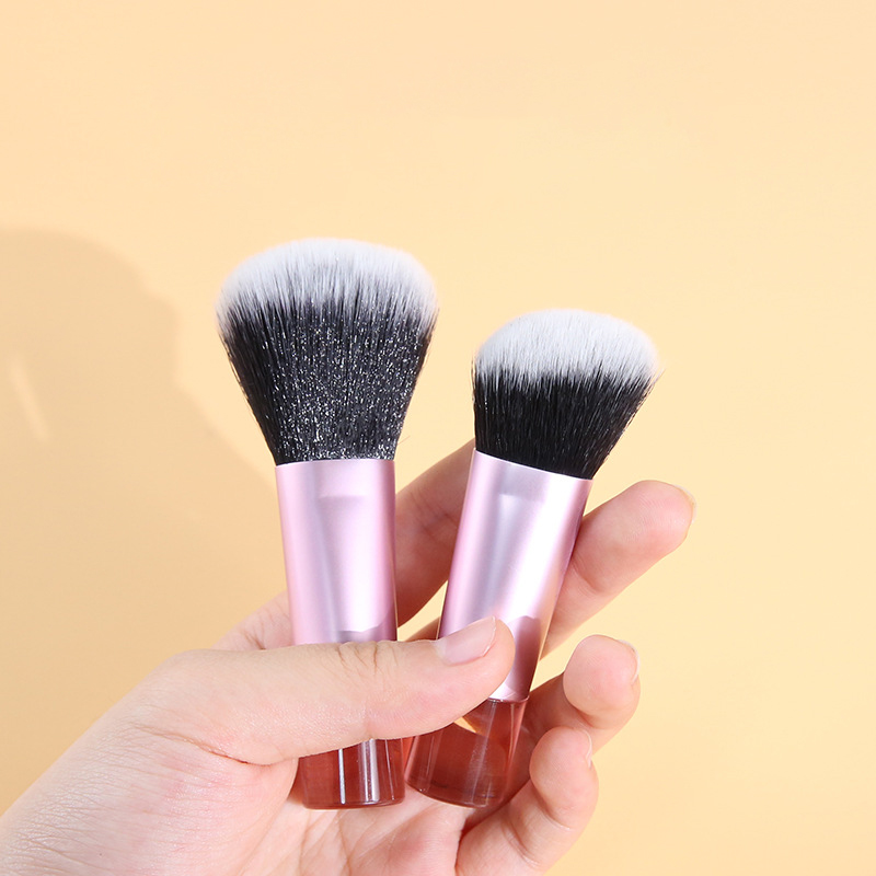 Single Soft Hair Beauty Tool Contour Blusher Pink Mini Cosmetic Brush Set Loose Powder Makeup Brushes With Crystal Handle