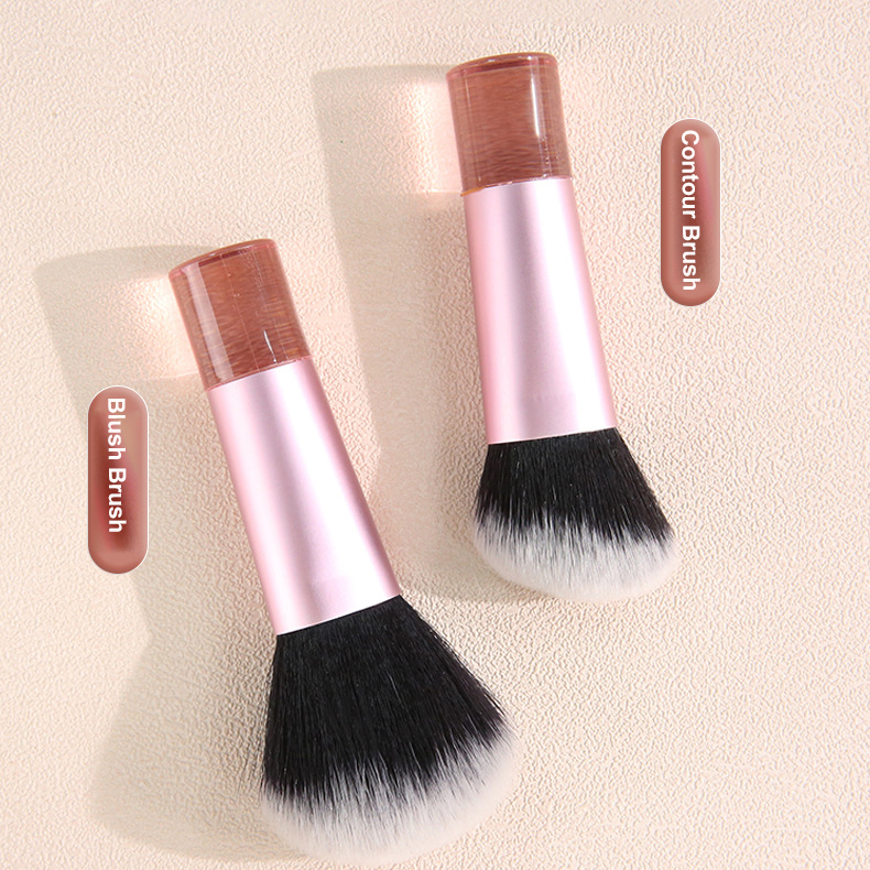 Single Soft Hair Beauty Tool Contour Blusher Pink Mini Cosmetic Brush Set Loose Powder Makeup Brushes With Crystal Handle