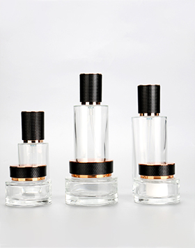 Luxury Skin Care Packaging Set Round Glass Serum Lotion Pump Bottle 100ml And Glass Jars For Cream