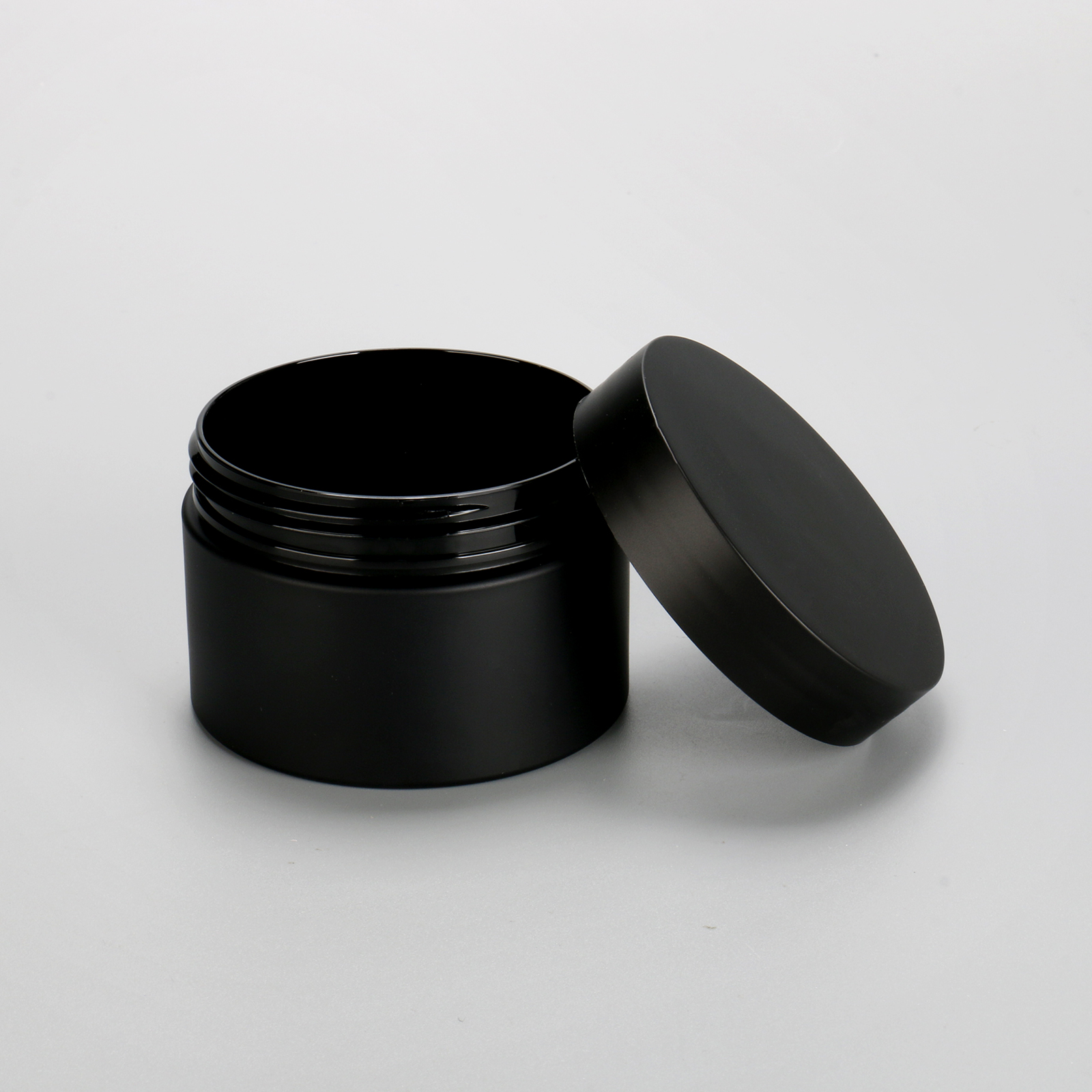 Frosted Round 30g 50g 100g 120g 150g Body Scrub Face Cream PP Plastic Matte Black Cosmetic Jar