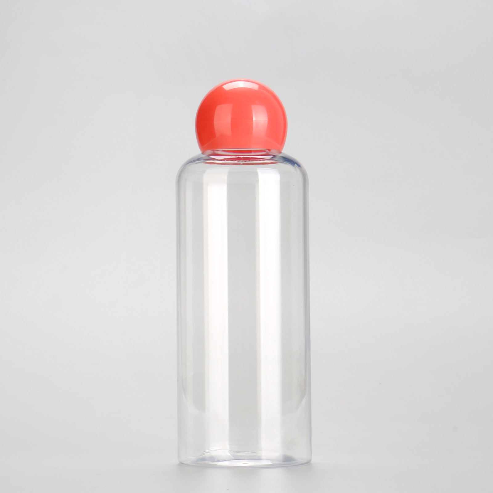 Round Skin Care Serum Lotion packaging PET 200ml 250ml Plastic Toner Baby Care Body Oil Empty Bottle With Ball Cap