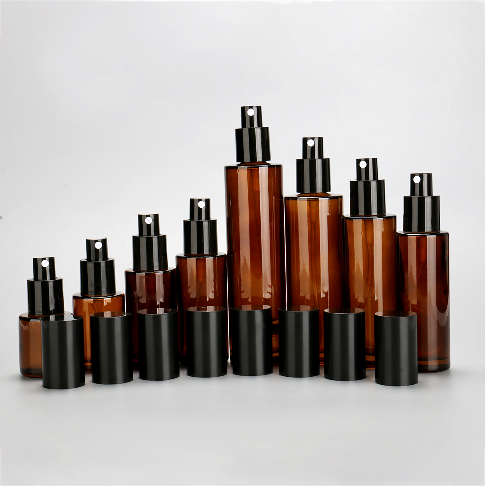 20ml 30ml 40ml 50ml 60ml 80ml 100ml 120ml Amber Glass Perfume Spray Bottle Essential Oil Fine Mist Spray Serum Bottle