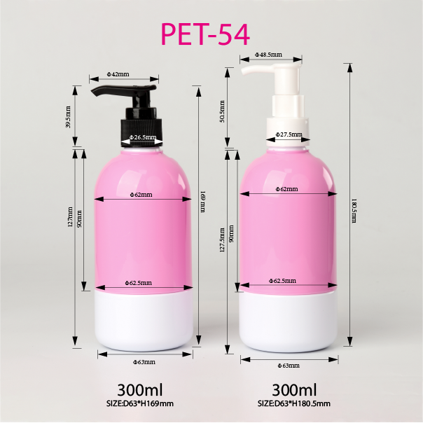 300ml Double Wall Empty PET Cosmetic Plastic Bottle Shampoo Hand Wash Lotion Liquid Soap Dispenser Pump Bottle