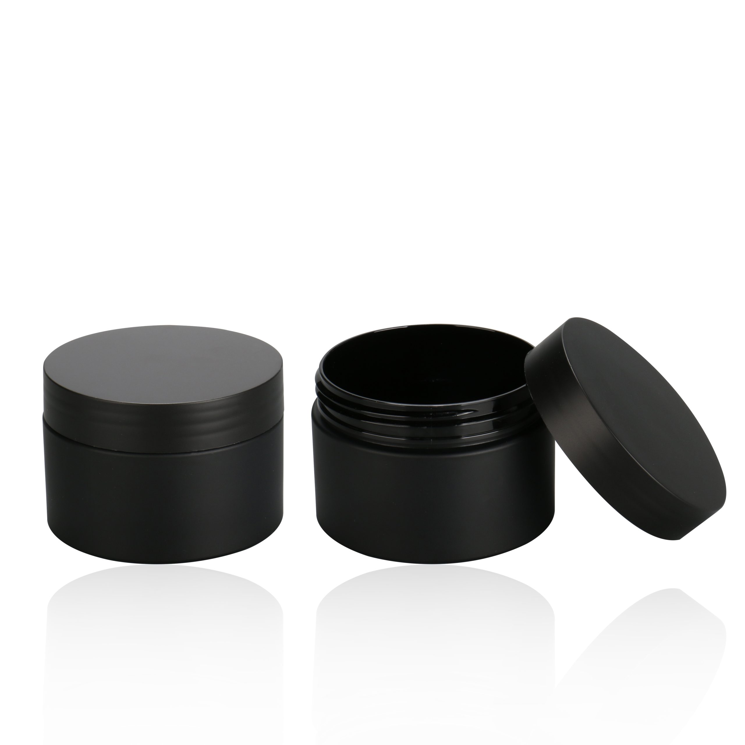 Frosted Round 30g 50g 100g 120g 150g Body Scrub Face Cream PP Plastic Matte Black Cosmetic Jar