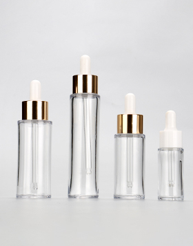 Empty 15ml 30ml 50ml 60ml Round Dropper Head Serum Bottle PET Plastic Clear Cosmetics Essential Oil Dropper Bottle