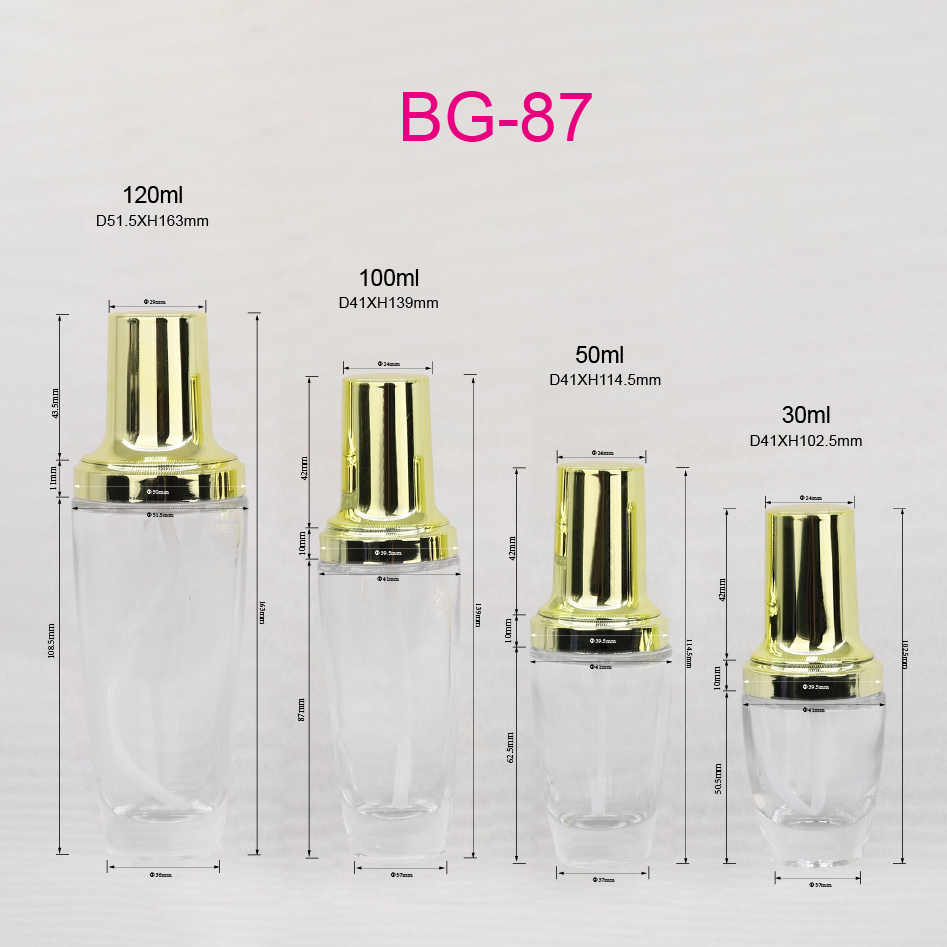 Luxury 30g 50g 30ml 50ml 100ml 120ml Cosmetics Packaging Skin Care Serum Glass Lotion Pump Bottle Face Cream Jar Sets