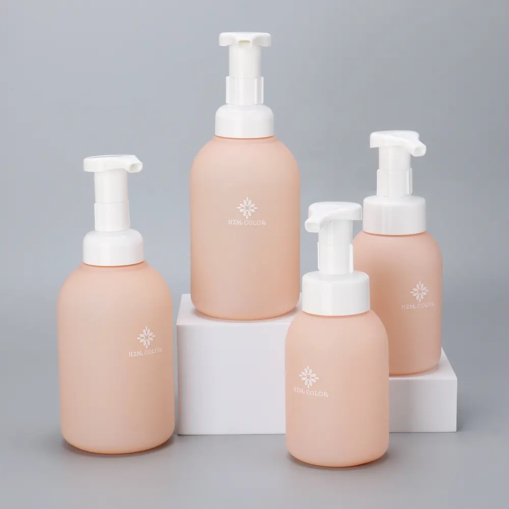 300ml 500ml Soft Touch HDPE Plastic Hand Wash Liquid Soap Bottle Foam Dispensers Pump Mousse Bottle