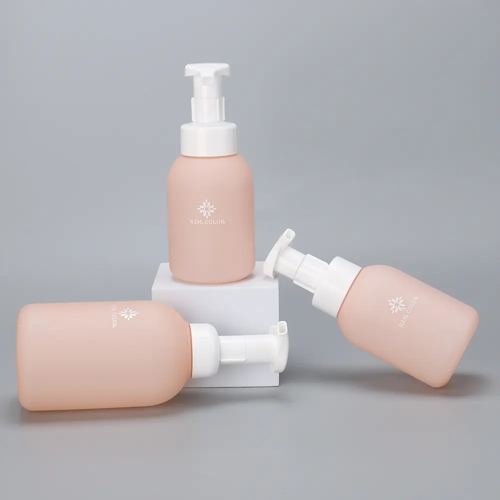 300ml 500ml Soft Touch HDPE Plastic Hand Wash Liquid Soap Bottle Foam Dispensers Pump Mousse Bottle