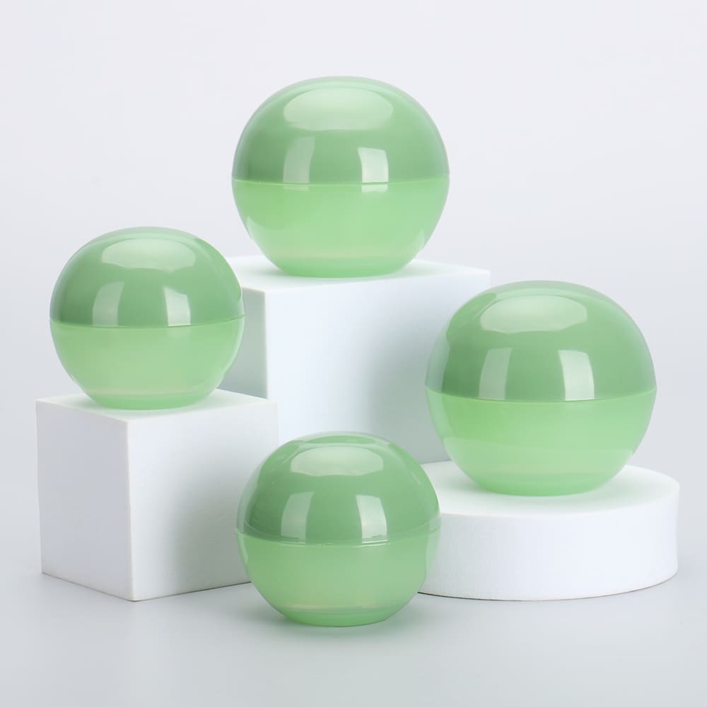 Cute Ball Shape Plastic Cream Jar
