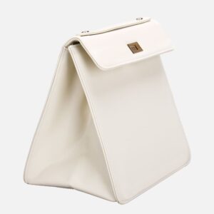 FOLDING PU LEATHER MAKEUP BAG WITH TURN-LOCK AND STAND-UP LED MIRROR