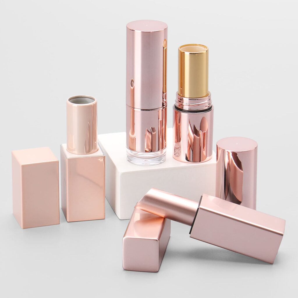 ROSE GOLD METALLIZED EMPTY LIPSTICK TUBES