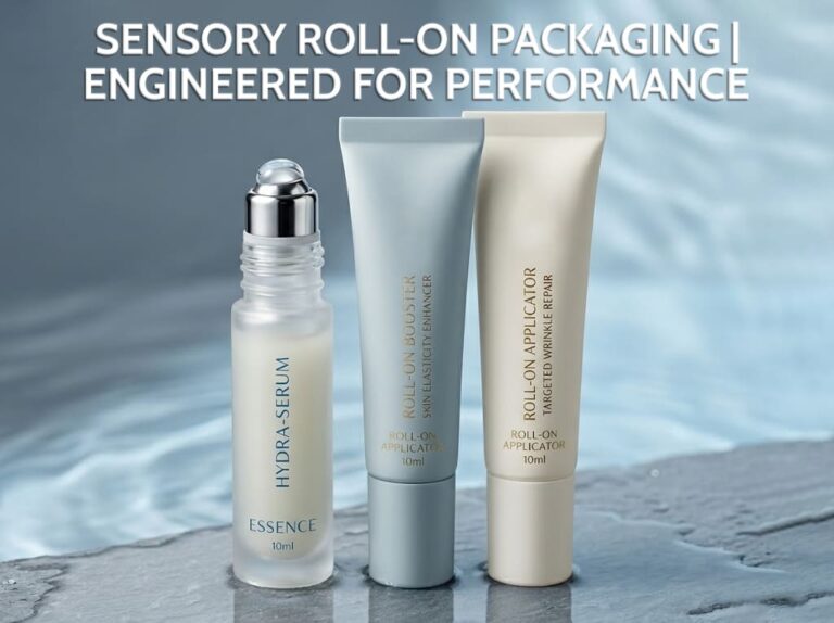 Premium sensory roll-on cosmetic packaging